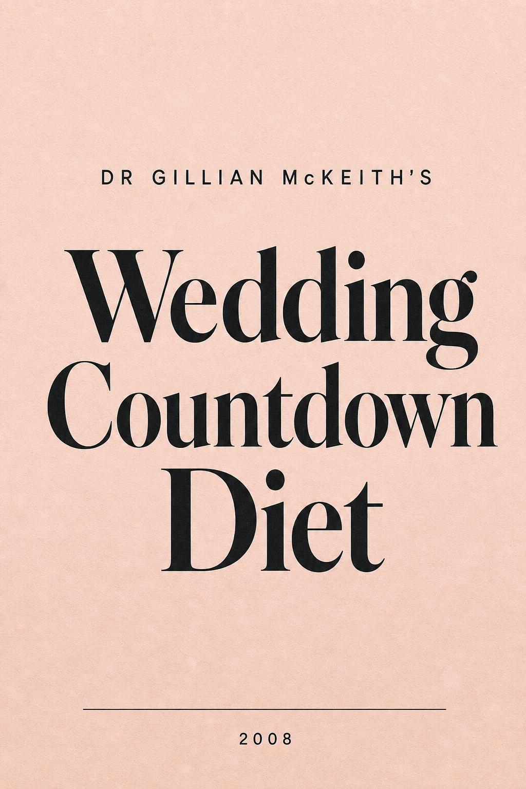 Cover of Dr Gillian McKeith's Wedding Countdown Diet